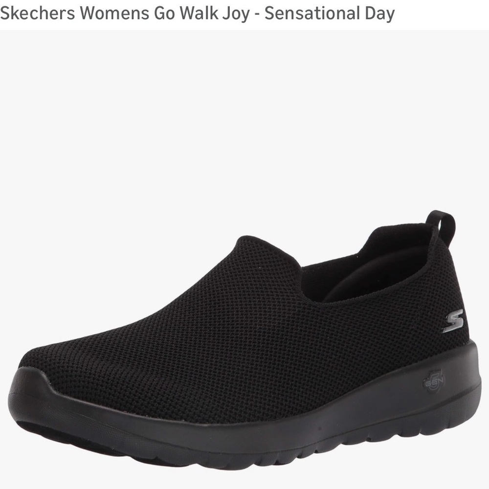 SKECHERS Women's Go Walk Joy Black Slip-On Sneakers